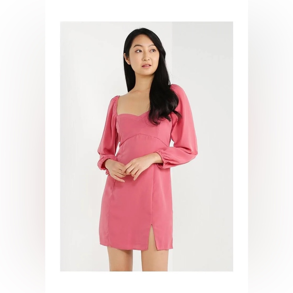 Abercrombie & Fitch Corset Seamed Day dress rose pink size medium (NWT)